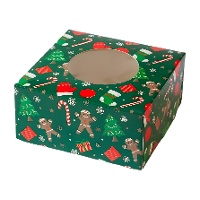 Caixa para doces ou cupcakes de Gengibre de 17,5 x 17,5 x 8,5 cm