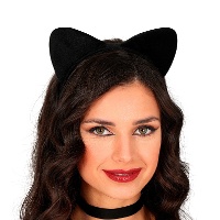 Fita para a cabeça de gatinho preta