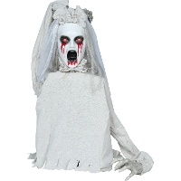 Noiva zumbi animada com luz, som e movimento
