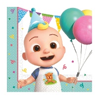 Guardanapos Cocomelon 16,5 x 16,5 cm - 20 unidades