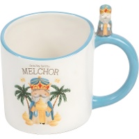 Caneca de 414 ml do Rei Mago Melchor com miniatura