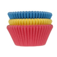 Cupcake em cápsulas cores primárias - House of Marie - 75 unidades