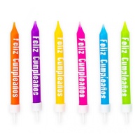 Velas coloridas com 