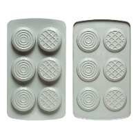 Molde de silicone duo circle - 6 cavidades