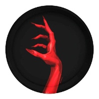 Pratos de mão vampírica de 23 cm - 6 unidades