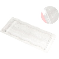 Molde plástico ondulado para turrón e chocolate de 20 x 8 cm