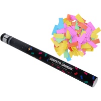 Canhão de confettis de papel multicolorido de 60 cm.