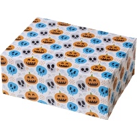 Caixa para doces de abóboras sorridentes de 18 x 13,5 x 7,5 cm - Decora - 1 unidade
