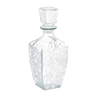 Garrafa de 0,75 L em cristal com gravação de estrela