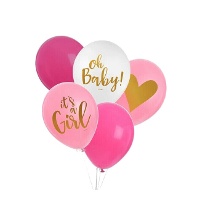 Balões de Látex Oh Baby 30 cm - 8 unidades