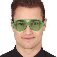 Óculos estilo aviador com lentes e armações coloridas
