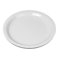 Pratos de 20 cm de papelão branco - 50 unidades