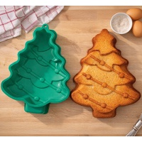 Forma de silicone para bolo em formato de árvore de Natal, 21 x 30 cm