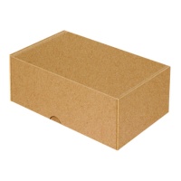Caixa de bolo rectangular Kraft 23 x 13 x 9 cm - Pastkolor