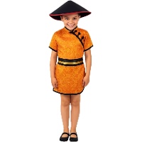 Fato de Rapariga Chinesa Vermelho e Amarelo