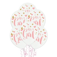 Balões de látex branco pastel de 30 cm - PartyDeco - 6 unidades