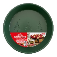 Molde de Natal redondo em metal de 24,5 x 5 cm - Decorar