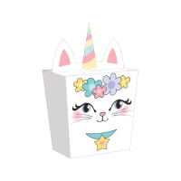 Caixa de cartão do gato unicórnio - 8 unid.