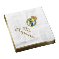 Guardanapos do Real Madrid de Feliz Aniversário - 12 unidades