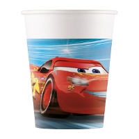 Copos de papel Cars azuis 200 ml - 8 unidades