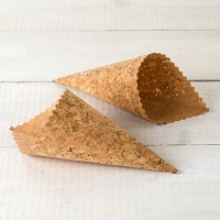 Cones de cortiça para cerimónias 19,5 x 7 cm - 12 pcs.