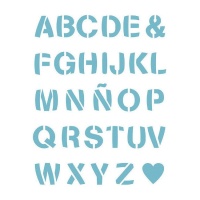 Modelo Stencil alfabeto de 20 x 28,5 cm - Artis decor - 1 unidade