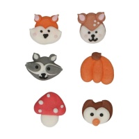 Figuras de Açúcar Animais da Floresta - Funcakes - 8 unidades