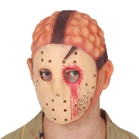 Máscara de jogador de hóquei assassina feita de látex