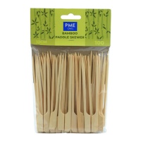 Espetos de bambu com cabo plano 12 cm - 100 pcs.