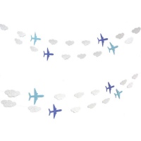 Grinalda de nuvens e aviões Bon Voyage - 2,5 m