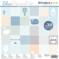 Kit de papel para scrapbooking Blue Dreams - Artemio - 60 folhas