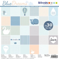 Kit de papéis para scrapbooking Blue Dreams - Artemio - 60 folhas