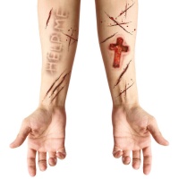 Tatuagens temporárias de feridas de possessão