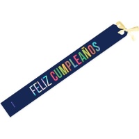 Faixa Happy Birthday azul 150 x 10 cm