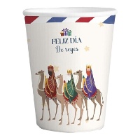 Copos dos Reis Magos branco de 266 ml - 6 unidades