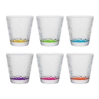 Copo de 310 ml lágrima com base de cor sortida - 6 unidades