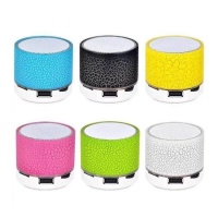 Mini altifalante bluetooth com luz led, rádio e usb - 1 unid.