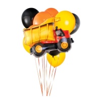 Balões de camiões de construção sortida - 10 pcs.