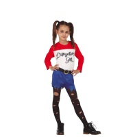 Fato de Harley Supervillain para rapariga