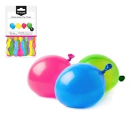 Balões de água multicoloridos sortidos de 10 cm - 100 unidades