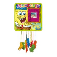 Piñata Parabéns Bob Esponja 43 x 43 cm