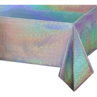 Toalha de mesa iridescente 1,37 x 1,83 m - 1 unidade