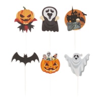 Palitos para cupcake Halloween sortidos - Dekora - 30 unid.