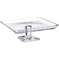 Suporte para tartes de 23,7 x 23,7 x 8 cm em vidro Crystalline