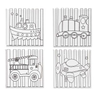 Tela para Colorir de 25 x 25 cm Veículos - 1 Unidade