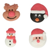 Figuras de Natal em açúcar - FunCakes - 12 unid.