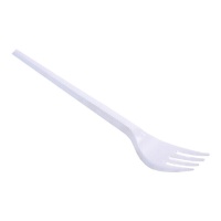 Garfos de plástico brancos de 17 cm - 20 unid.