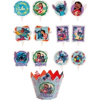 Forminhas para cupcakes do Stitch com toppers