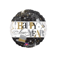 Balão redondo Feliz Ano Novo 45cm - Anagrama