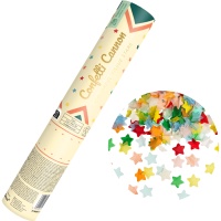 Canhão de confete de estrelas coloridas de 20 cm